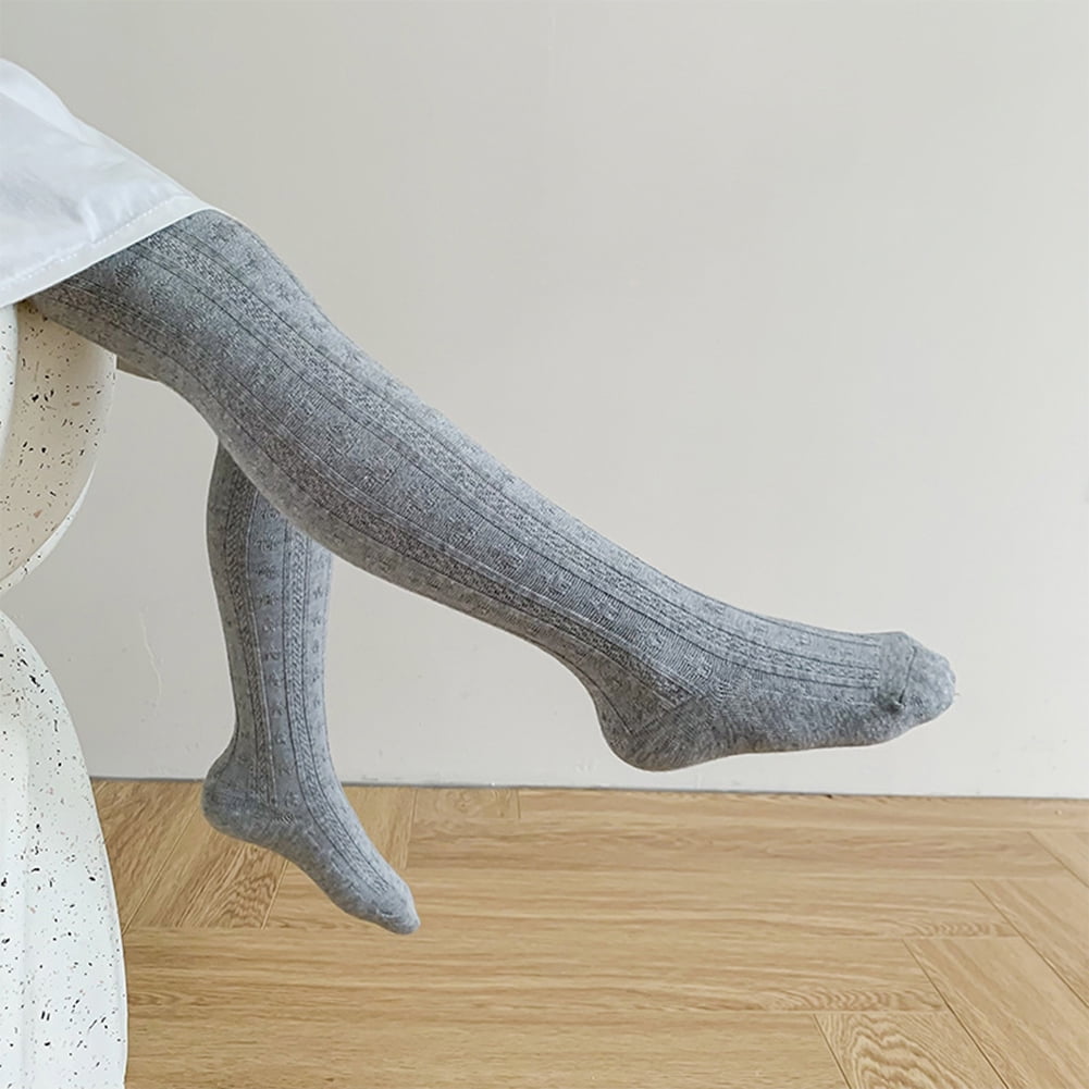 Baby Girls Tights Cable Knit Leggings Stockings Cotton Warm Pantyhose