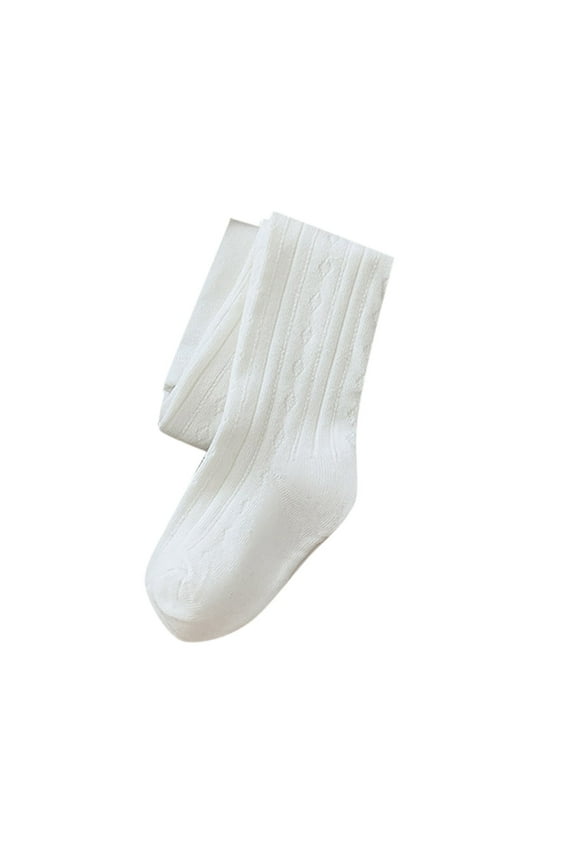 Baby Girls Tights Cotton Cable Knit Footed Pantyhose Baby Stockings Toddler Leggings 12 Months-24 Months