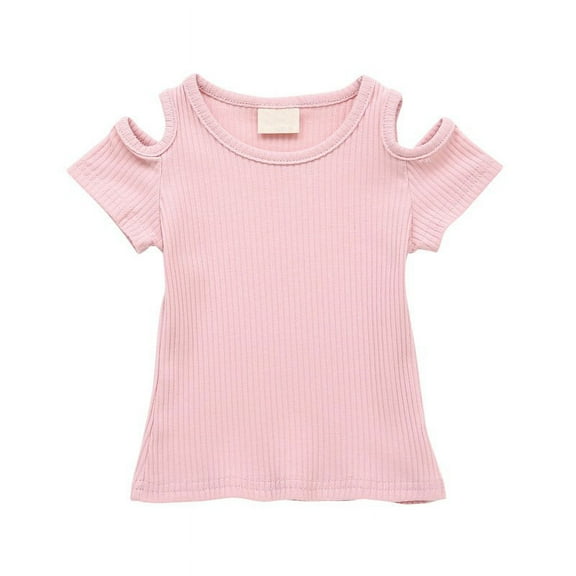 Baby Girls & Toddler Girls Solid Short Sleeve T-Shirts, Sizes 9M-2T