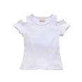 thumbnail image 1 of Baby Girls & Toddler Girls Solid Short Sleeve T-Shirts, Sizes 9M-2T, 1 of 9