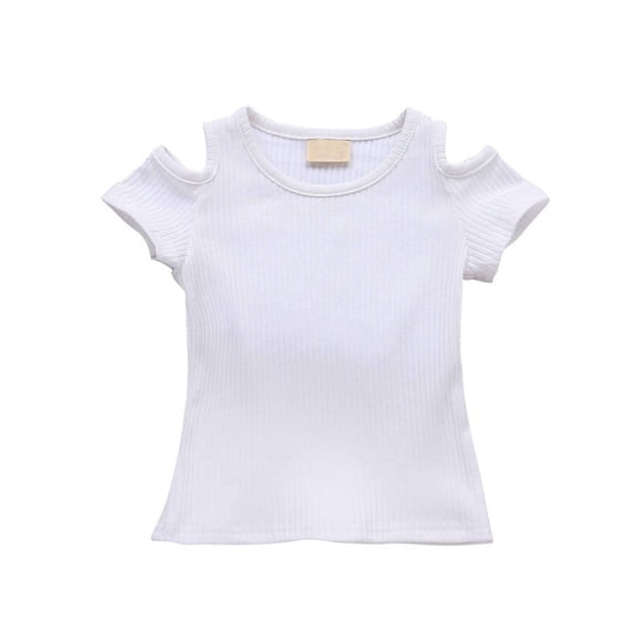 Baby Girls & Toddler Girls Solid Short Sleeve T-Shirts, Sizes 9M-2T