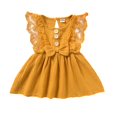 thumbnail image 1 of Baby Girls Toddler Princess Tutu Dress Summer Ruffle Sleeve Tulle Bowknot Mini Dress, 1 of 8