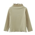 Baby Girls Tops Long Sleeve Basic Inside Casual Shirt Solid Cloths Clothes T Shirt Size 45