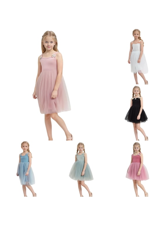 Baby Girls Tutu Dress Toddler Tutu Dress Dresses Girl Sleeveless Dress 4t Girl Dress 3-4 Years