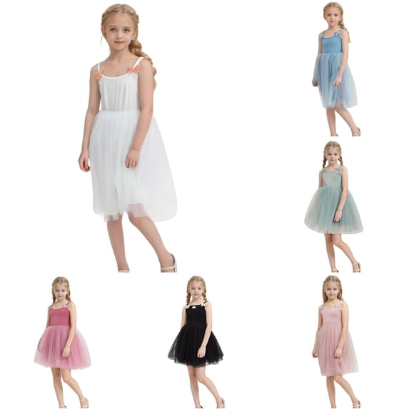 Baby Girls Tutu Dress Toddler Tutu Dress Dresses Girl Sleeveless Dress 4t Girl Dress 6-7 Years