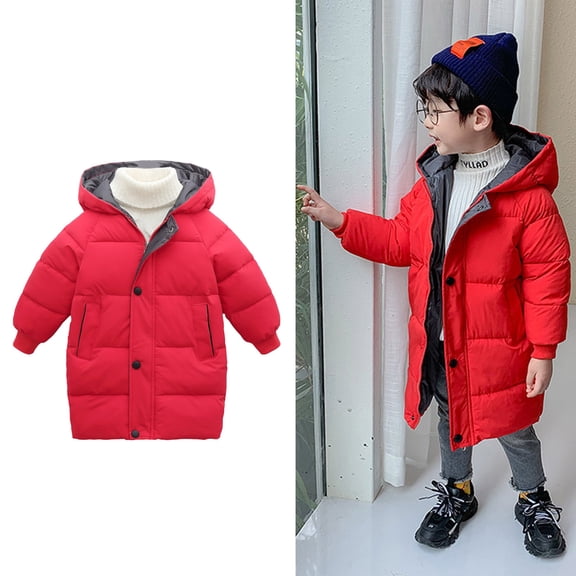 Baby Girls Winter Coat,Baby Boys Puffer Coat Mid-length Jackets Zipper Windproof Jacket Outwear For Baby Boys Kids Puffer Jacket Newborn Baby Clothes