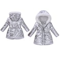 thumbnail image 1 of Baby Girls Winter Coat,Baby Girls Puffer Coat Baby Mid-length Hoodie with Zipper Windproof Jacket Outwear For Baby Kids Child Down Jacket Warm Thick Clothes, 1 of 8
