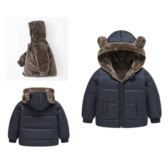 Baby Girls Winter Coat,Baby Girls Puffer Coat Bear Ear Cute Jackets Lightweight Puffer Jacket for Toddler Baby Girls Winter Warm Outerwear Baby Boy Clothes