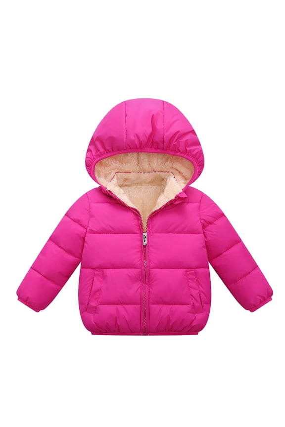 Baby Girls Winter Coat Baby Girls Puffer Coat Cute With Hoods Windproof Down Jacket Baby Girl Jacket 18-24 Months