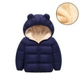 thumbnail image 1 of Baby Girls Winter Coat Boys Puffer Jacket Zip up Long Sleeve Windproof Jacket Outwear Cute Bear Ear Hooded Jackets with Pockets Boys Winter Jackets Size 6-12 Months, 1 of 4