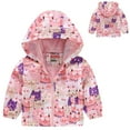 thumbnail image 1 of Baby Girls Winter Coat Dinosaur Print Lightweight Coat Windproof Jacket for Baby Girls Winter Clothes 18-24 Months, 1 of 3
