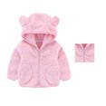 thumbnail image 1 of Baby Girls Winter Coat Baby Hoodie with Bear Ear for Kids Baby Girls Boys Winter Jacket Winter Clothes 1-2 Years, 1 of 5