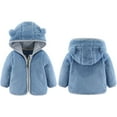 thumbnail image 1 of Baby Girls Winter Coat Baby Hoodie with Bear Ear for Kids Baby Girls Toddler Fall Jacket Baby Clothes 6-12 Months, 1 of 4