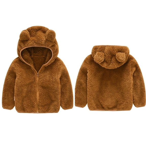 Baby Girls Winter Coat Jacket Bear Ear Cute Jackets for Kids Baby Baby Boy Jacket Little Boys Girls Clothes 3-4 Years