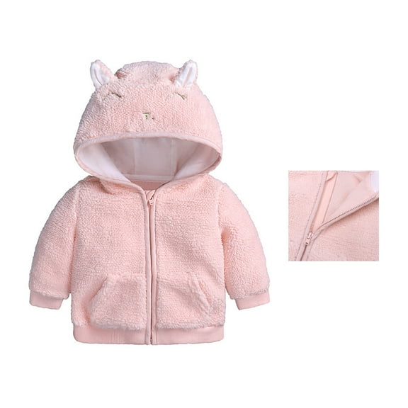 Baby Girls Winter Coat Jacket Cute Bear Ear Hooded Jacket for Baby Kids Winter Jacket Baby Clothes 3-6 Months