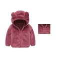 thumbnail image 1 of Baby Girls Winter Coat Jacket Cute Bear Ear Hooded Jackets with Pockets for Kids Baby Boys Toddler Girls Fall Jacket Baby Boy Clothes 3-4 Years, 1 of 8