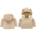 thumbnail image 1 of Baby Girls Winter Coat Jacket Cute Bear Ear with Hoods for Kids Baby Boys Fall Outfits for Girls Winter Clothes 6-12 Months, 1 of 4