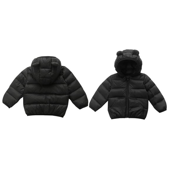 Baby Girls Winter Coat,Kids Puffer Coat Cute Bear Ear with Hoods Zipper Windproof Jacket Outwear for Kids Baby Kids Girls Fall Jacket Baby Girl Winter Clothes