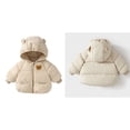 thumbnail image 1 of Baby Girls Winter Coat,Little Boys Girls Puffer Coat Cute Bear Ear Hooded Jacket Long Sleeve Light Winter Coats for Kids Baby Baby Girl Jacket Baby Boy Clothes, 1 of 3