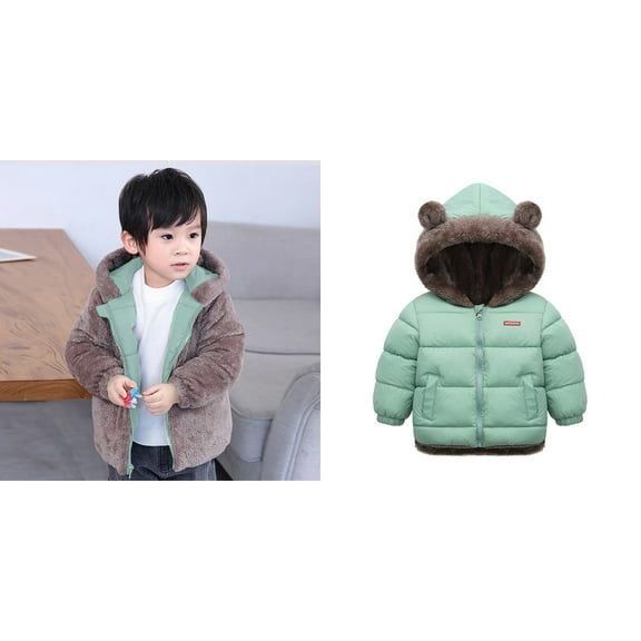 Baby Girls Winter Coat,Little Boys Girls Puffer Coat Cute Bear Ear Hooded Jackets with Pockets Lightweight Puffer Jacket for Toddler Baby Boys Baby Jacket Baby Winter Coat