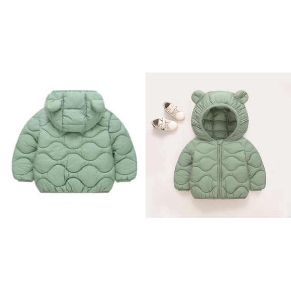 Baby Girls Winter Coat,Little Boys Girls Puffer Coat Cute Bear Ear with Hoods Windproof Down Jacket for Baby Toddler Baby Girl Jacket Baby Girl Clothes Winter
