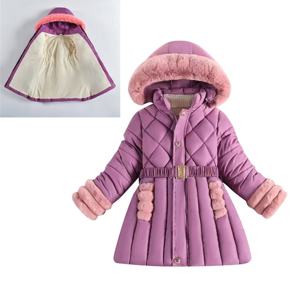 Baby Girls Winter Coat,Little Boys Girls Puffer Coat Mid-length Hooded Jacket Zipper Up Down Coats For Kids Baby Baby Boy Jacket Little Boys Girls Clothes