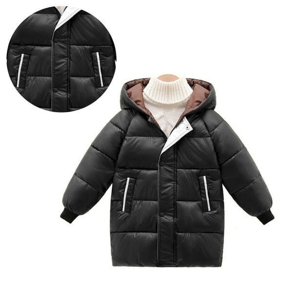 Baby Girls Winter Coat,Little Boys Girls Puffer Coat Mid-length Jackets Windproof Down Jacket For Kids Baby Girls Baby Winter Jacket