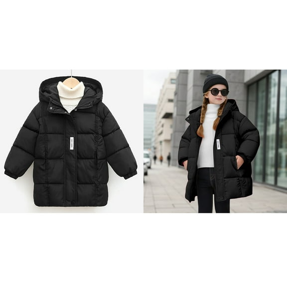 Baby Girls Winter Coat,Teen Puffer Coat Mid-length Jackets Lightweight Puffer Jacket For TeenBoys Winter Jacket Newborn Baby Clothes