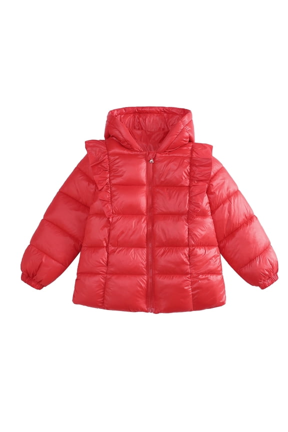Baby Girls Winter Coat Toddler Puffer Coat Bear Ears Hooded Jacket Lightweight Puffer Jacket for Kids Baby Boys Baby Girl Jacket Winter Baby Girl Clothes 2-3 Years