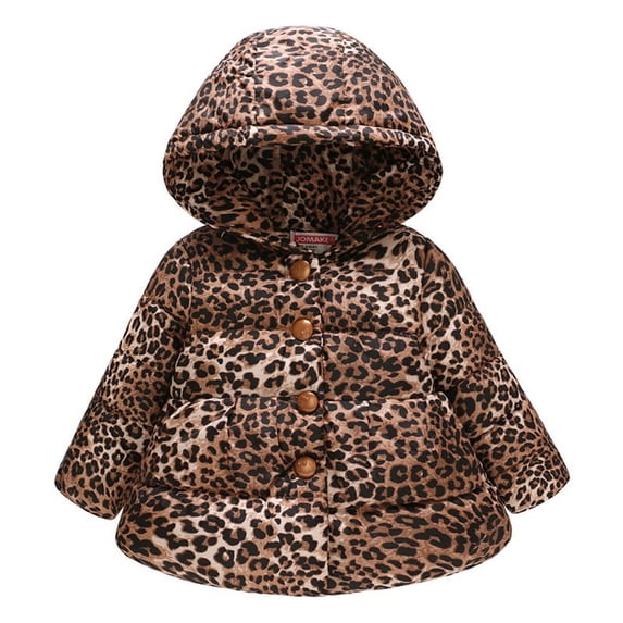 Baby Girls Winter Warm Butterfly Floral Hooded Jacket Coats Kids Button Down Top Outerwear
