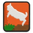 thumbnail image 1 of Baby Goat Jumping Playing Applique Multi-Color Embroidered Iron-On Patch - 2.5 Inch Small, 1 of 5