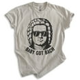 thumbnail image 1 of Baby Got Bach T-shirt, Unisex Women's Men's, Johann Sebastian Bach Composer Classical Music Symphony, Light Silk Gray, Large, 1 of 6