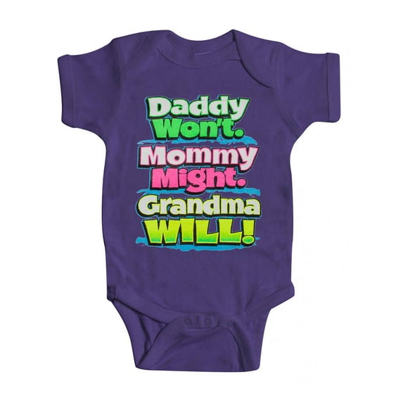 Baby "Grandma Will" Bodysuit - Purple - 18M