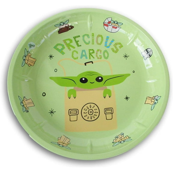 Baby Grogu Mandalorian Bowl - Party Treats Tray ''Precious Cargo'' - 10 x 10 x 1.25 Inches