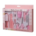 thumbnail image 1 of Grooming Healthcare Kit Safety Care Set Nail Clipper Brush Comb Scissors Thermometer Nasal Aspirator Finger Toothbrush Essentials Nursery Kit for Newborn Girl Boys (Pink), 1 of 9