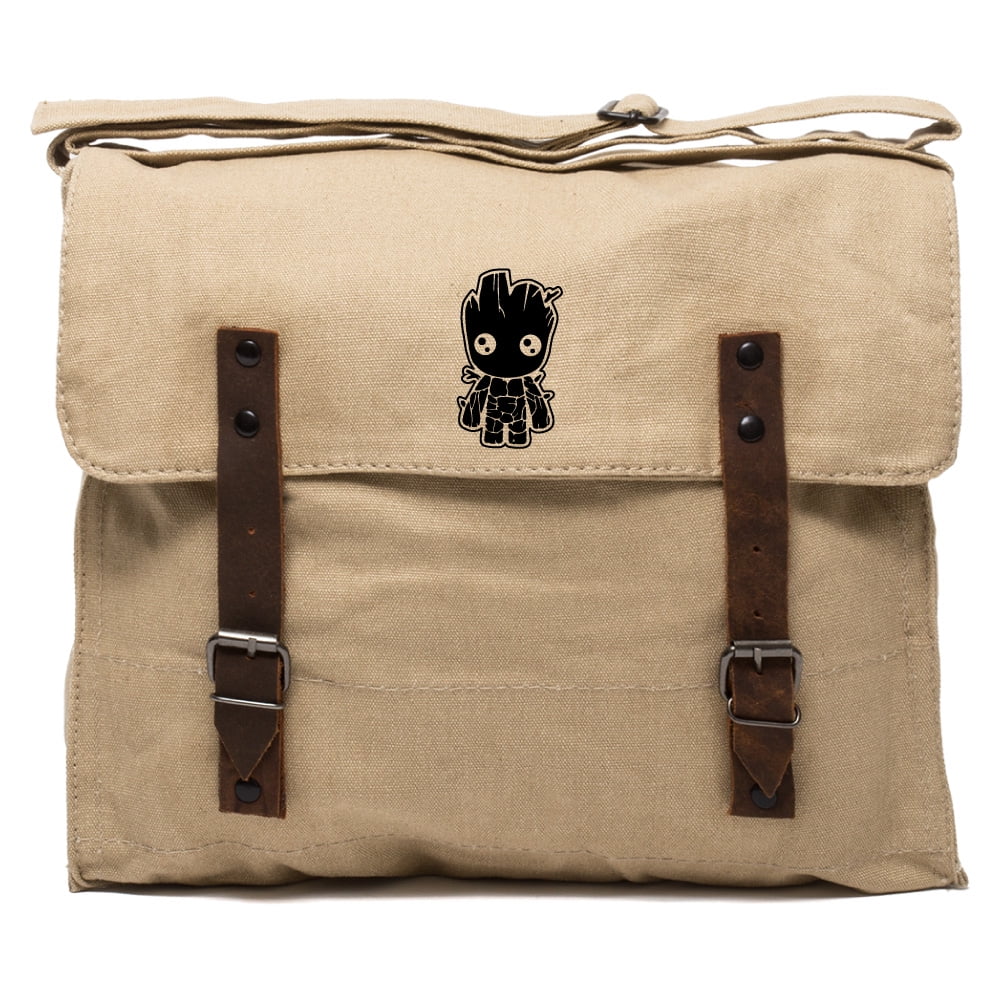Baby Groot Guardians of the Galaxy Canvas Medic Shoulder Bag, Olive & White  