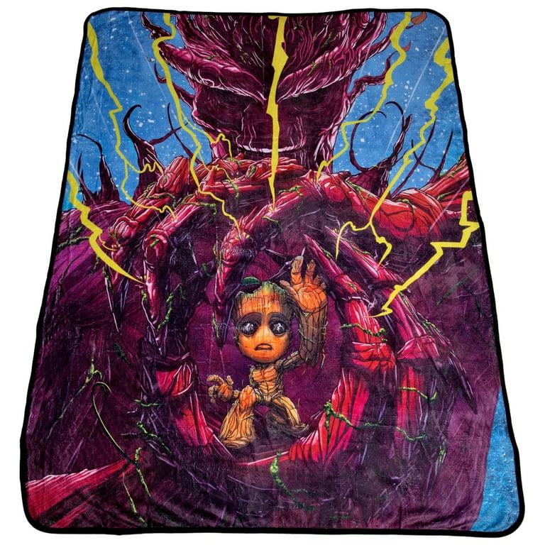 Baby Groot Trapped Fleece Throw Blanket