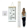 thumbnail image 1 of Baby Growth Chart Canvas Wall Hanging Measuring Rulers for Kids Boys Girls Room Decoration Nursery Removable Height and Growth Chart - Home Decoration Measuring Board Foldable 7.9 x 79 inch, 1 of 6