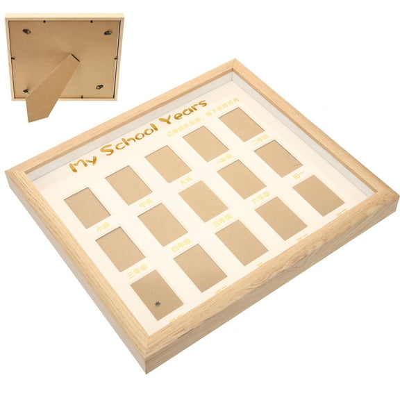 Baby Growth Photo Frame The Gift School Collage Mom Memorial Child Student for Years Wood