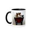 thumbnail image 1 of 3dRose, Baby Guinea Pig in Sleigh photography by Angelandspot, 15oz Two-Tone Black Mug, 1 of 7