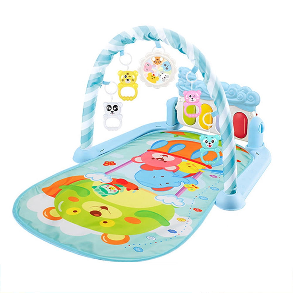 Baby Gym Play Mat, Music and Lights Funny Play Piano Kick Tummy Time