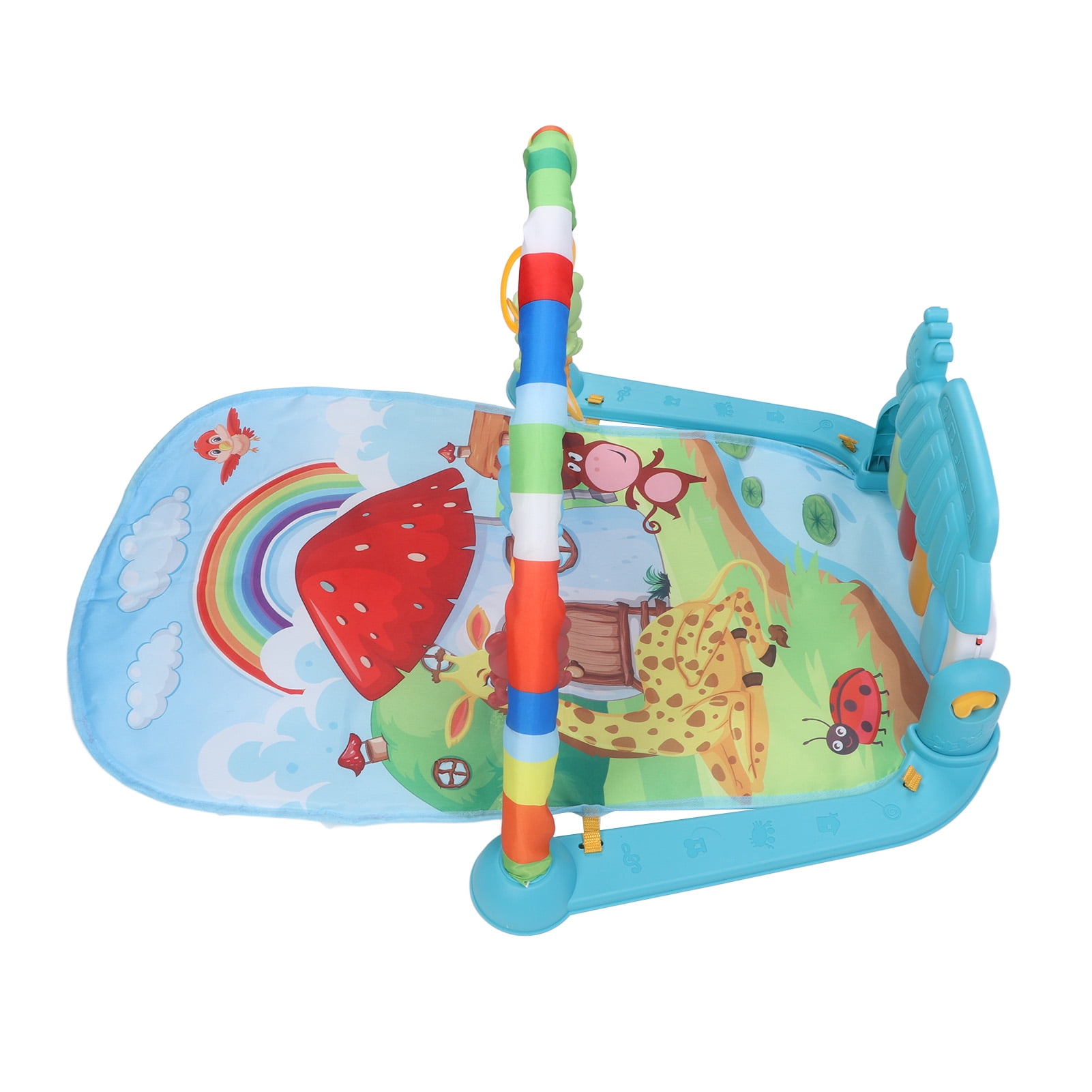 Baby Gym Play Mat With Detachable Hanging Bells Early Development Toys