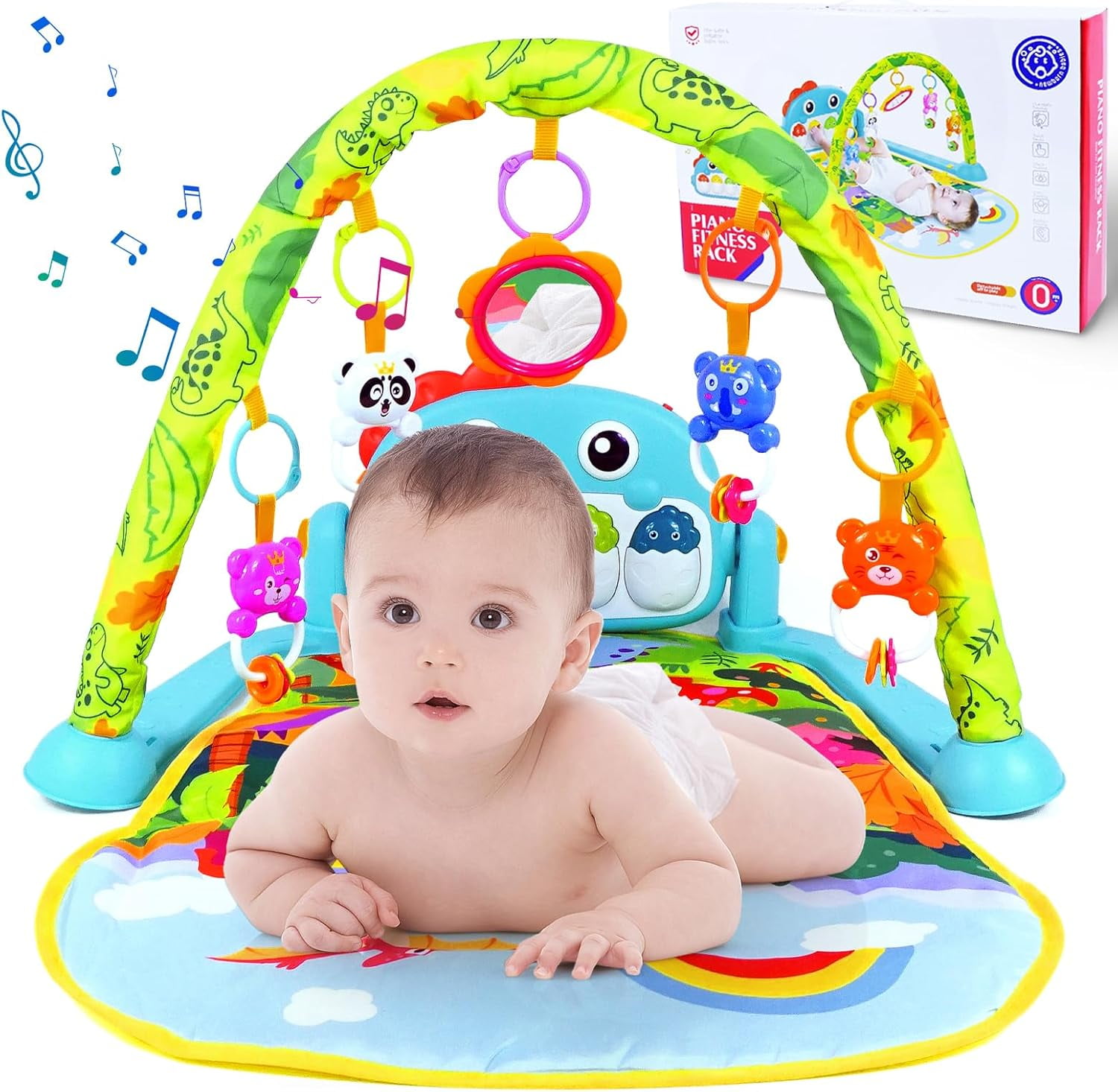 Baby Gym Play Mats Baby Toys Tummy Time Musical Activity Center
