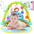 thumbnail image 1 of Baby Gym Play Mats Baby Toys Tummy Time Musical Activity Center for Newborn Infant Toys Piano Baby Play Mat Music & Light Newborn Infant Gifts, Baby Toys 0-3 6 9 12 Months, Dinosaur Style, 1 of 7