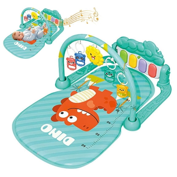Baby Gyms Play Mats Play Piano Gym Mat Activity Mat for Tummy Time with 5 Infant Learning Sensory Music and Lights for Newborns Toddlers Toys