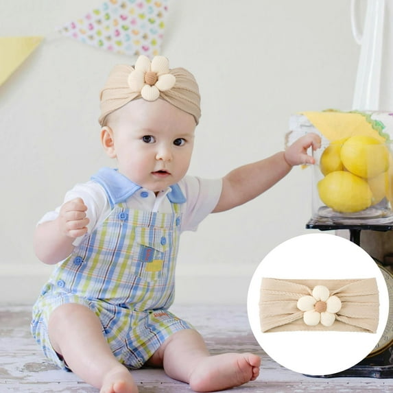 Baby Flower Headbands Elastic Hairbands Soft Nylon Stretchy Floral Bows Hair Accessories for and