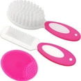 thumbnail image 1 of Baby Hair Brush, Cradle Cap Brush, Baby Hair Comb, Baby Hair Brush and Comb Set for Newborns & Toddlers, Baby Brush Soft Bristles, Ideal for Cradle Cap, Perfect Baby Registry Gift (Pink), 1 of 5