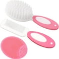 thumbnail image 1 of Baby Hair Brush, Cradle Cap Brush, Baby Hair Comb, Baby Hair Brush and Comb Set for Newborns & Toddlers, Baby Brush Soft Bristles, Ideal for Cradle Cap, Perfect Baby Registry Gift (Pink), 1 of 6