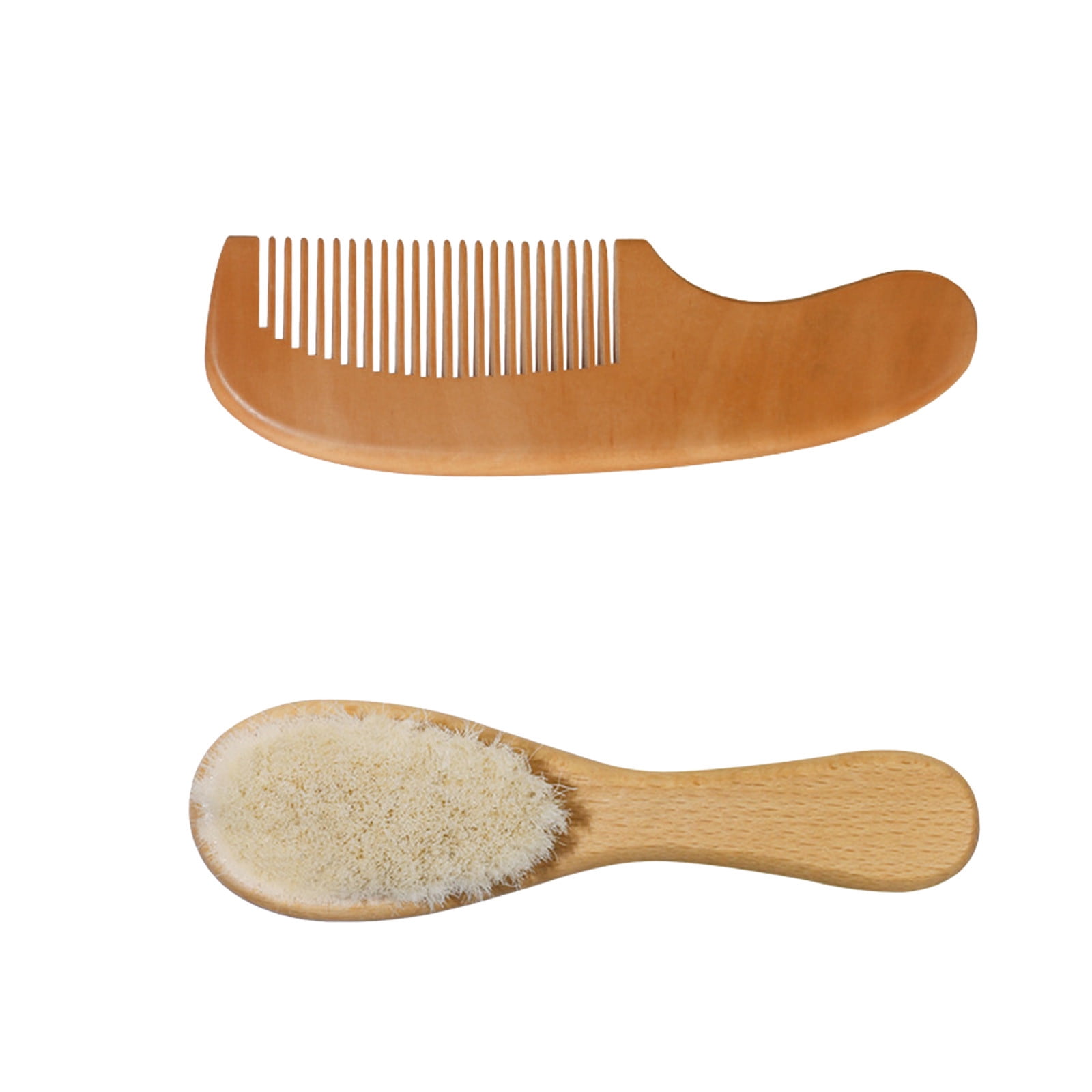 Baby Hair Brush Set for - Wooden Comb Set with Soft Goat Hair for ...