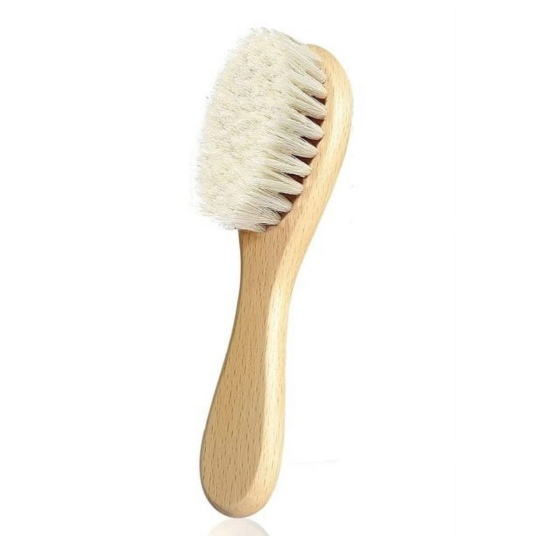 Baby Hair Brush with Wooden Handle and Super Soft Goat Bristles for  Newborns & Toddlers 